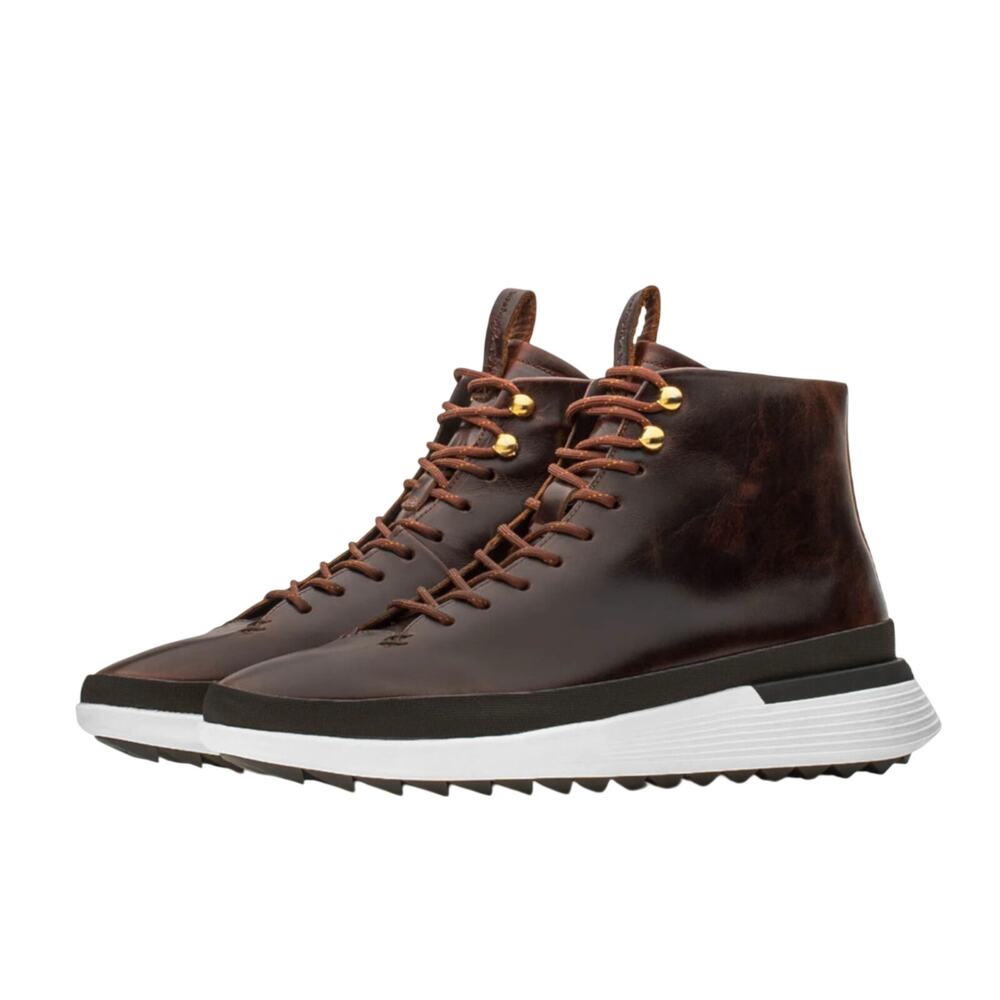 Wolf & Shepherd Mens Crossover Hiker WTZ Boots Size 10 Maple Brown Leather NIB